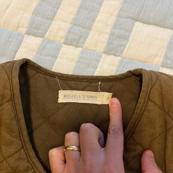 Micaela Greg polyfill quilted jacket in green/cedar size small - Picture 2 of 13